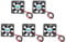 Jopto Lot de 5 Mini Ventilateurs Silencieux D'imprimante 3D, 12 V CC, 2 Broches 5010, 50 x 50 x 10 MM avec Câble 27 CM