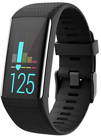 Ersatz-Armband für Polar A370 A360 Ersatzarmband, Silikon Ersatzband Ersatzarmband Uhrenarmband Replacement Wechselarmband Watch Band Fitness Tracker Sportband Uhrband (Schwarz)