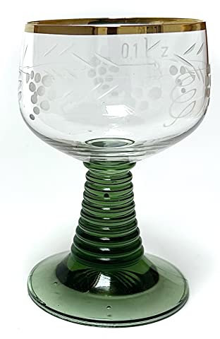 RB Weingläser, Glas,Römer, Römerdesign, Weinglas mit Goldrand, 100ml