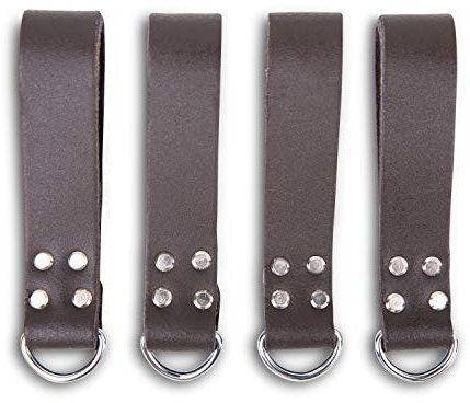 LAUTUS Heavy Duty Leather Tool Belt Strap Connectors Accessories (Suspender Loop Hook Attachment 4-Pack)