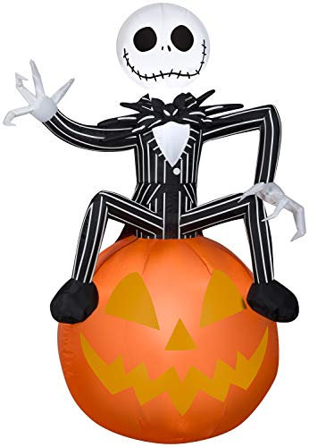 Gemmy - Pesadilla inflable antes de Navidad Jack Skellington en calabaza Disney (1,1 m)