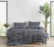 Marimekko - Queensize-Bettbezug-Set, Baumwoll-Bettwäsche mit passenden Kissenbezügen und Knopfverschluss, Ganzjahresdekoration (Rasymatto Black, Queensize)