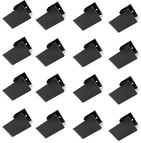 16 Pack Hurricane Window Clips, Black Steel Hurricane Board-Up Clips Fits 1/2 inch Thick Plywood/Brick/Wood & Stucco, Used to Secure Plywood Hurricane Shutters