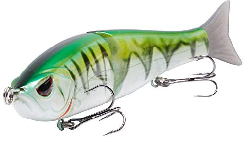 BASSDASH Wobbler Kunstköder Angelköder Summer Dancer Glide Bait Single-Jointed Swimbait Hecht Lachs Forelle Muskie Bass