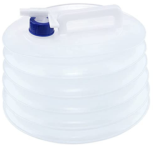CYSJ Bidón de Agua Contenedor de agua Plegable bidón de agua portátil,ovalados con Grifo, asa, para Camping, sin BPA, Apto para Senderismo Camping Picnic Travel BBQ 15L
