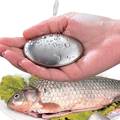 Savon en Acier Inoxydable Savon en Acier,Savon en Métal,Cuisine,élimine Les Odeurs,Gadget Désodorisant pour La Salle De Bain Ou mais Aussi dans La Cuisine Et Lors De La Préparation des Aliments