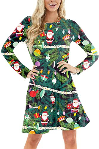 Deerose Frauen Ananas Erdbeere Wassermelone Kostüm Kleid Lustige Essen Obst Outfits, Weihnachtsbaum, Klein