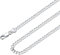 Suplight Silberkette Herren 925 Silber 3mm Breit Kubanische Gliederkette Choker Jungs 46cm lang Hip Hop Panzerkette unisex Cuban Link Chain cooler Modeschmuck