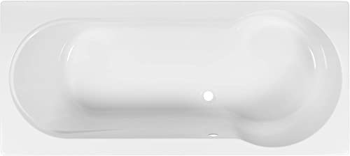Ben Lazio 2.0 Badewanne L 180x80 cm - Weiß - Eingebaute Badewanne - Acryl - Spa, für 2 Personen - Einbau Badewannen