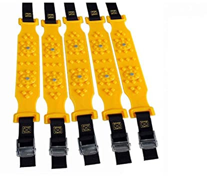 Baceyong 10 X Catene da Neve per Pneumatici per Auto Catene da Neve Spesse per Tendine di Manzo per Uso Generale Giallo Allargare