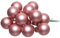 Decoris Spiegelbeeren, Mini Christbaumkugeln am Draht, Glas Samt Pink - 12 Bundel a 12 Stück - 12 x 12 Stück