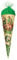 ROTH Geschenk-Schultüte klein Veganosaurus 35 cm - rund Tüllverschluss - Zuckertüte Schulanfang