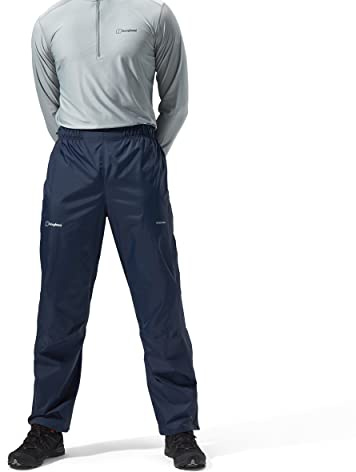 Berghaus Men's Deluge 2.0 Waterproof Breathable Overtrousers | Durable | Comfortable Rain Pants, Dusk, XS Regular (31 Inches)
