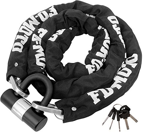 FD-MOTO 2M*10mm Steel Heavy Duty Anti-Theft Motorbike Chain Lock Padlock Motorcycle Bike Scooter Bicycle Lock