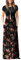 DEARCASE Damen Maxikleid - Soft Casual Kurzarm Langes Kleid, Langärmeliges Mit Blumenmuster Und Taschen, Rose Schwarz XXL