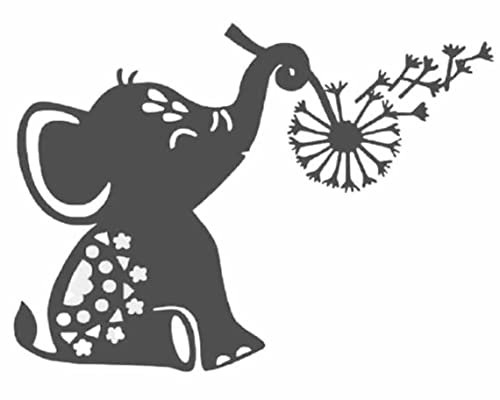 myrockshirt süßer Elefant Pusteblume Elefant 15 cm Aufkleber Sticker Autoaufkleber Tuning Freie Farbwahl