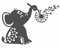 myrockshirt süßer Elefant Pusteblume Elefant 15 cm Aufkleber Sticker Autoaufkleber Tuning Freie Farbwahl