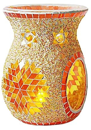 Quemador de aromaterapia de Vidrio Quemador de Aroma de Vidrio fundidor de Cera candelita decoración Titular de Incienso Quemador para derretir Cera perfumada Quemador de Incienso