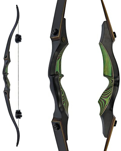 DRAKE ARCHERY Elite Green Goblin - 60 Zoll - 30-50 lbs - Take Down Recurvebogen (45 lbs)
