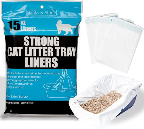 15 Strong Extra Large Cat Litter Tray Liners Scratch Resistant With Drawstrings Suitable for Extra Large Litter Tray Boxes | XL Liners