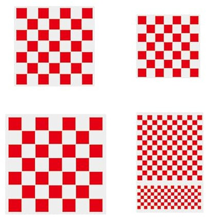 Harlekin-Karo-Schablonen mit Sternen, gepunktet, 4 Stück, verschiedene Größen, wiederverwendbare Kunststoffschablonen, zum Basteln, Malen auf Holz, Möbeln, Kissen, Fliesen (Stil 3: Karo-Schablonen)