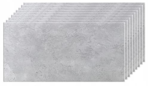 DECCART Wand-Paneele in Betonoptik - Deckenpaneele - Wandverkleidung Deckenverkleidung mit Beton-Imitat - Wandplatten in Grau aus Polystyrol - 100x50 cm - Grau - 6914 XL - 24 Stück (12 m²)