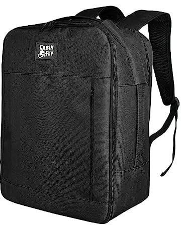 CabinFly Pacemaker Wizzair handgepäck 40x30x20 Rucksack Eurowings 40x30x20 Handgepäck 40x30x20cm Tasche Fortfahren Kabine Gepäck Transavia Vueling (Schwarz)