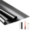 Arthome Vinilo Ventana Privacidad Vinilos Anti Sol Bloqueo Espejo Película No Adhesiva Estática Cling Control de Calor Reflectante Vidrio Vinilo Decorativos para Hogar, Oficina,60x1000cm,Negro Plata