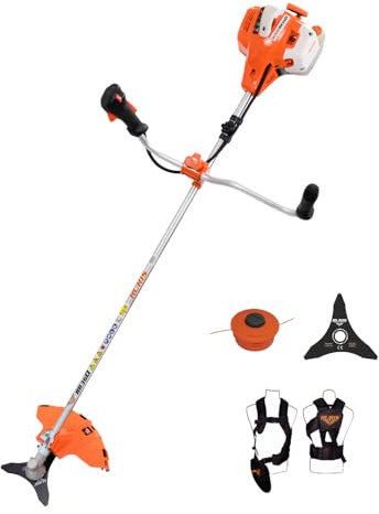 RURIS Rr360, Debroussailleuse, 2,4Ch, Bobine Coupe File Professionelle, Suport Guidon Ruris Plus Comfort, Disque Triple, Harnais de Sécurité, Orange