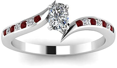 Erstellt Edelstein Oval Facettierter Rubin Cz Ring – 0,925 Sterling Silber Ring Roter Rubin Cz Edelsteinring – Junge Schmuck Geschenk für College