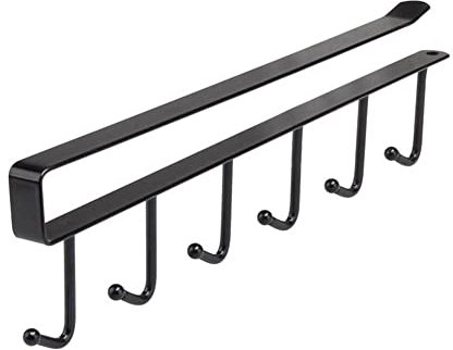 ROBAUN 6 Haken Lagerung Regal Kleiderschrank Badezimmer Organizer Hängende Tasse D6G9 Unter Regalen Utensilien Metall Zubehör