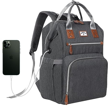 SUPROMOMI Wickeltasche, Rucksack: Babytasche, große Tragetasche, Wickeltasche für Jungen und Mädchen, Grau, X-Large, Duffel Rucksäcke