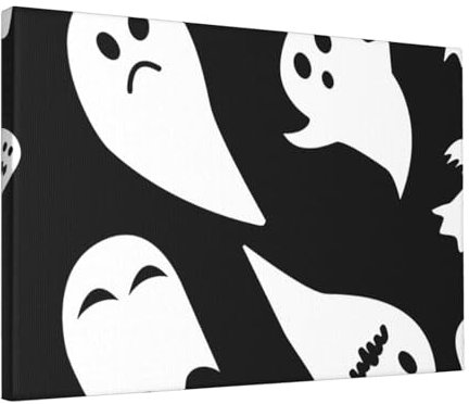 OrcoW Wandkunst Halloween Goth Bild Gemälde auf Leinwand Wandkunst Moderne Wandkunst für Schlafzimmer Heimdekorationen fertig zum Aufhängen 30 x 45 cm