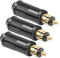 CERRXIAN 3PSC DIN Hella fiches mâles européennes 12 V, adaptateur de remplacement pour allume-cigare DIN compatible, prise de réparation DIY Hella avec motos