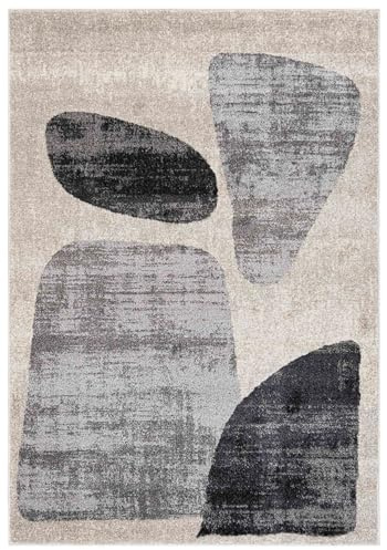 Mazovia Teppich Modern Geometrisch - Wohnzimmer, Schlafzimmer, Esszimmer, Büro - Mittelflor Rechteckig Oeko-TEX® Zertifikat Stilvoller - 140 x 200 cm