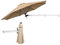 KOMFOTTEU Ombrellone a Muro da Balcone Regolabile in Altezza e ad Angolo, Ombrellone da Parete Richiudibile con Palo in Metallo, Protezione da Sole, Anti UV, Ombrellone da Giardino 240 cm (Beige)