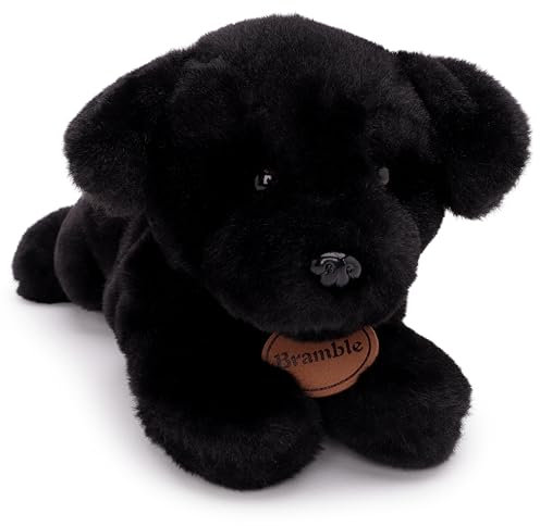 Toyland® 25 cm (10 Zoll) Bramble, der Schwarze Labrador, Plüschtier – liegender Plüschhund – Geeignet ab Geburt
