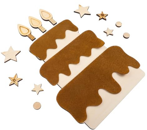 HOLIDYOYO Holz Geburtstagstorte Wandtattoo Geburtstag Dekorationen Wandschilder Wandkunst Für Party