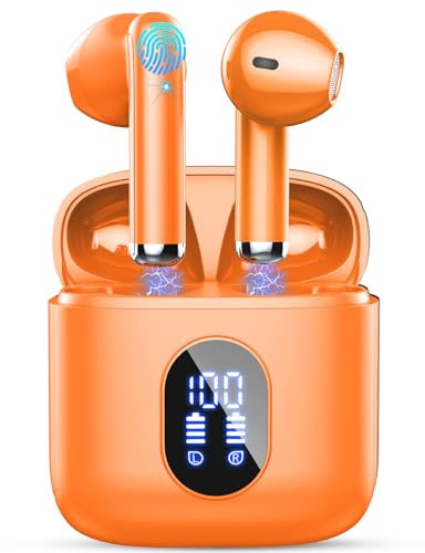 Bluetooth 5.4 Kopfhörer, Kopfhörer Kabellos Bluetooth In Ear Kopfhörer, 2025 Kabellose Kopfhörer mit 4 ENC Mic, Noise Cancelling Earbuds 30Std Tiefer Bass, USB-C, IP7 Wasserdicht Ohrhörer, LED-Anzeige