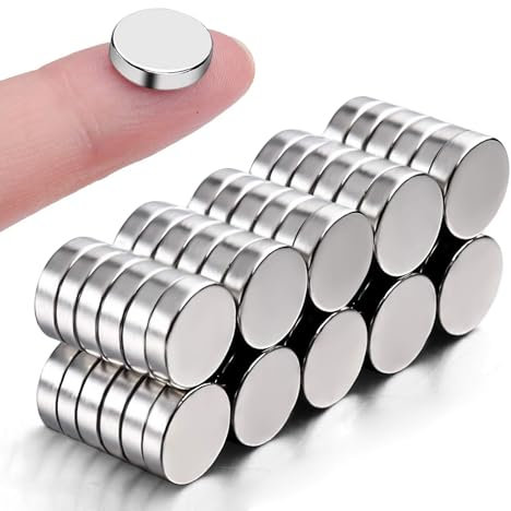 Miangsy 60 Stück 10x2mm Magnete Stark, für Magnettafel, Kühlschrank, DIY