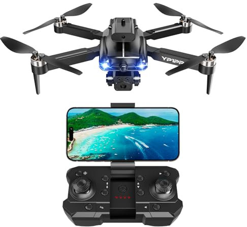 Drohne mit Kamera 4K,mini drohne für kinder Bürstenloser Motor 2 Akkus Lange Flugzeit Drohne mit Kamera Erwachsene Follow Me, unter 249g-Schwarz