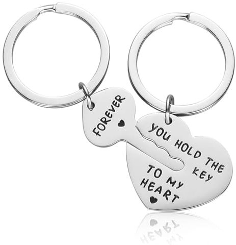 GUOMIS Schlüsselanhänger herz,schlüsselanhänger herz mit gravur,schlüsselanhänger für paare,Anhänger, Schmuck, Geburtstagsgeschenke