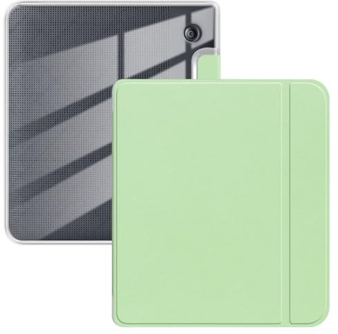 Coque pour Kobo Libra 7 pouces Couleur sortie 2024 Ultra Transparent Souple TPU Back Cover avec mise en veille/réveil automatique pour Kobo Libra Couleur Vert clair