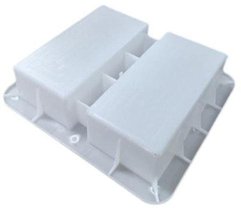JZLEJC 3,9x7,9x2,4 Pollici Stampo in Mattoni per Cemento, Strumento di Costruzione di Modelli in Polipropilene, Stampo a Blocchi di Cemento per Esterni