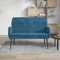 Juroupi Sitzbank Blau 108x79x79 cm Bank Flur Garderobe Bank Flurbank Sitzbank Schlafzimmer Hockerbank Samt