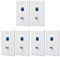 Gvvsjgdbis - Juego de 6 tomas de placa de pared coaxial Ethernet con 1 puerto Cat6 y 1 placa de pared RJ45 coaxial chapado o tipo F