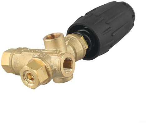 Pumixiy VRT3 High Pressure Washer Unloader Bypass Valve, Pressure Jet Wash Washer Unloader Valve Bypass, 140 Bar 40 LPM Flow Rate With 3/8 Inch Connection, For Cleaning Equipment