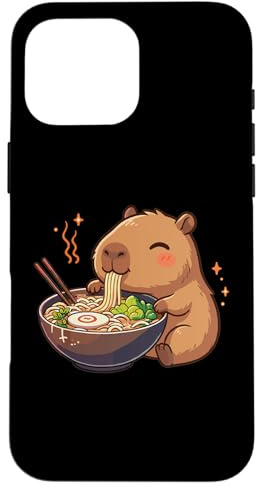 Capybara mit Nudeln Ramen Kawaii Capybara Hülle für iPhone 16 Pro Max