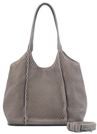 FREDsBRUDER Leder Schultertasche Umhängetasche Soft Cut Hobo Bag Muddy Khaki Brown braun