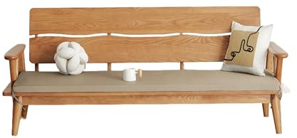 EBETA Bankauflage Outdoor Sitzauflage Bankkissen Wetterfest Gartenbank Sitzkissen waschbar, 5cm dick Bankpolster Bezug abnehmbar Gartenmöbel (Kaffe, 200 * 50 * 5 cm)